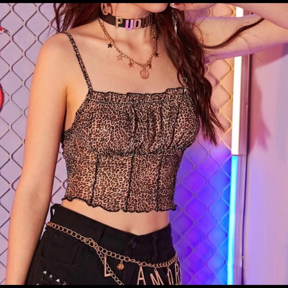 Leopard print crop top